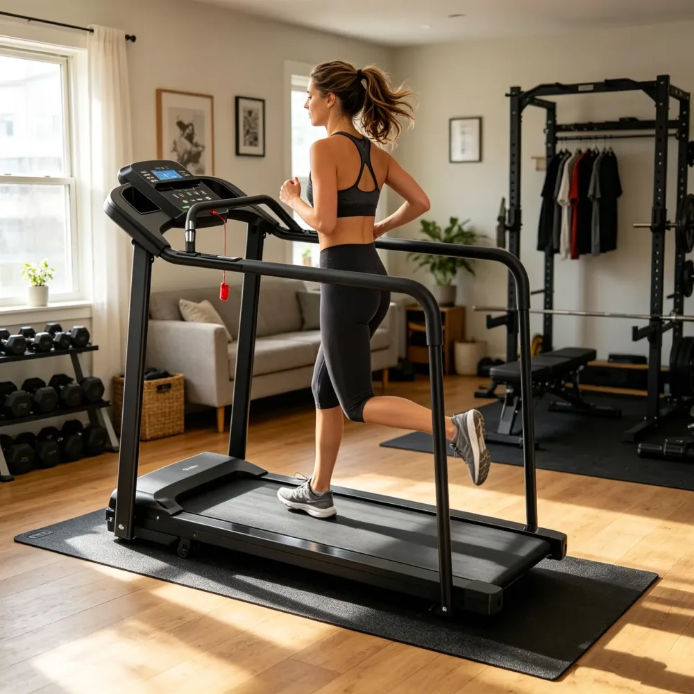 Pad Treadmill 300 lbs foldable led