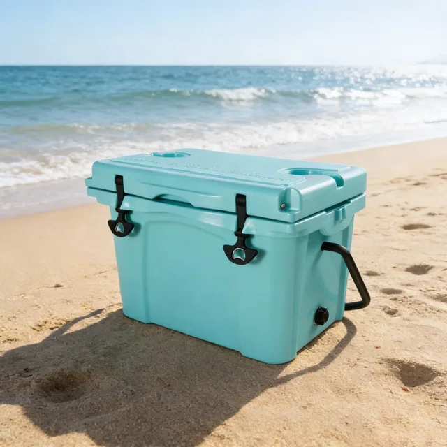 Hard Cooler portable insulated blue