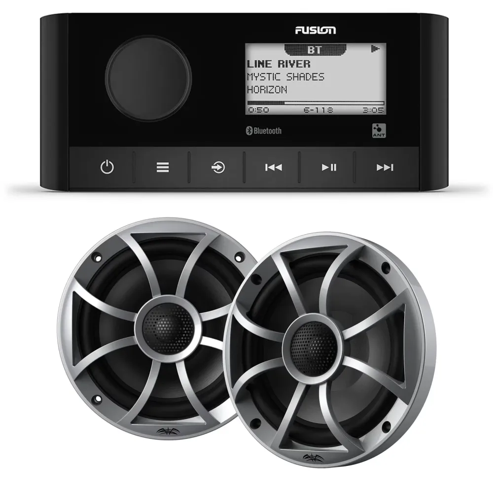 Marine Stereo 1 pair 6.5" silver