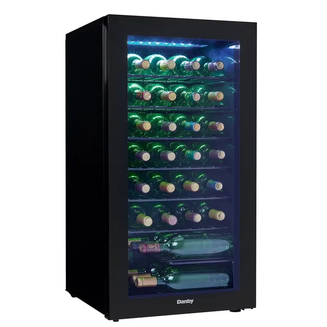 Wine Cooler black led adjustable