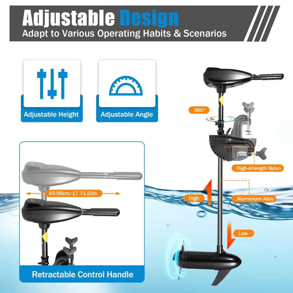Trolling Motor 12v 80lbs 626w