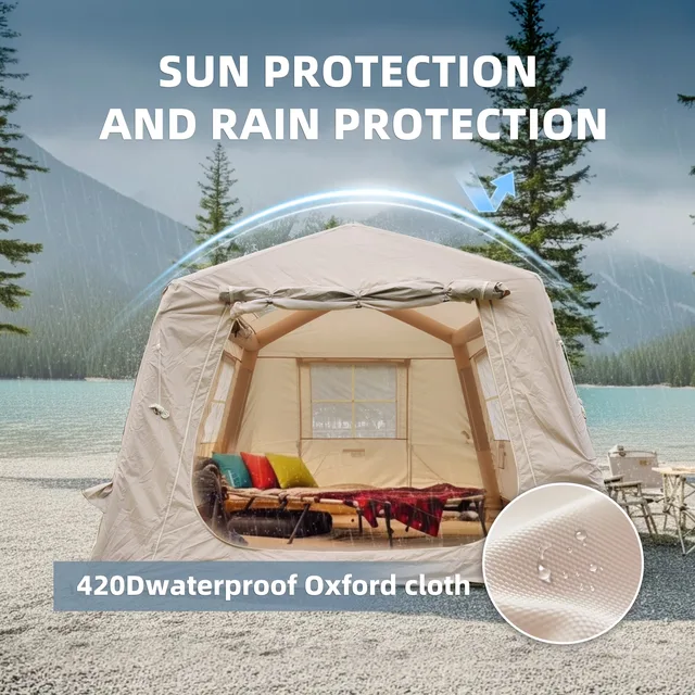 Camping Tent 4-6 person waterproof beige