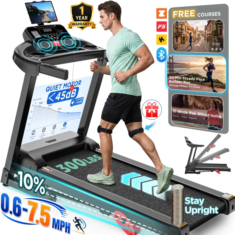 Folding Treadmill 3.5hp 300lbs