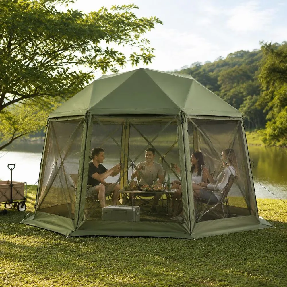 Screen Tent 13 ft green 12 people