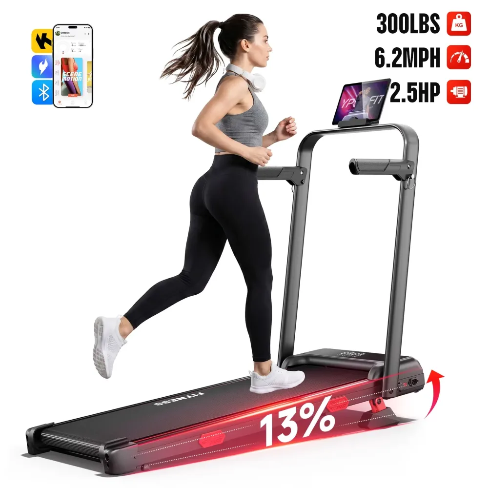 Foldable Treadmill 300lbs 2.5hp