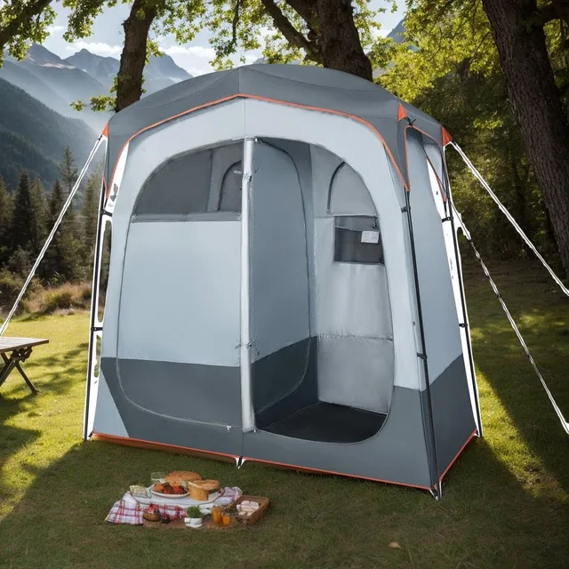 Shower Tent portable gray 83"