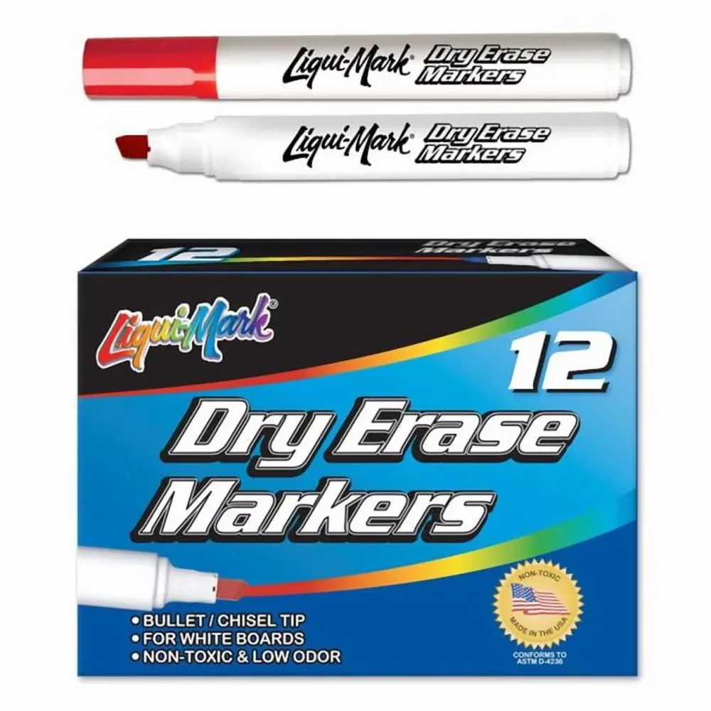 Erase Markers red 14 lbs white