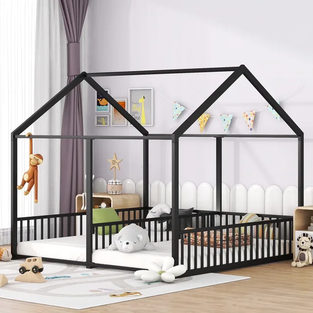 Bed black 80.3" 77.5"